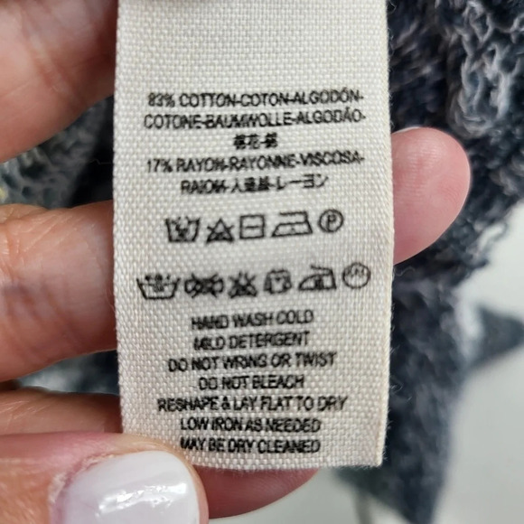 Free People Life's A Beach Open Knit Split Back Long Sleeve Top Sz Small - Picture 6 of 15